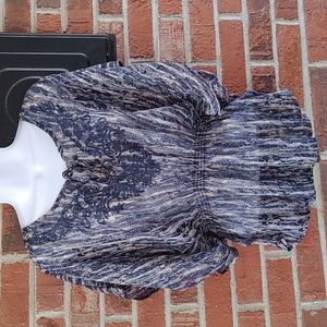 Mudd Smocked Waist Blouse Size L
